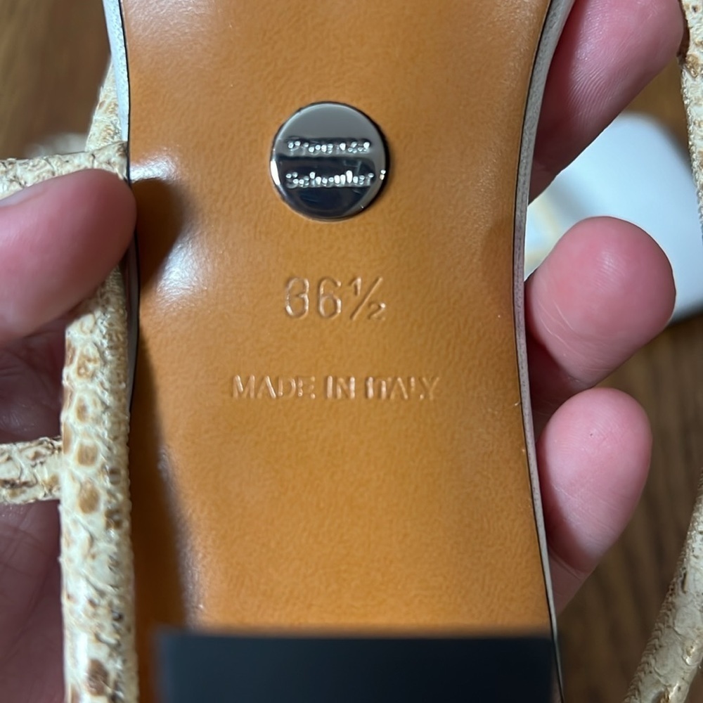 Proenza Schouler Python-Embossed Strappy Slingbac… - image 8